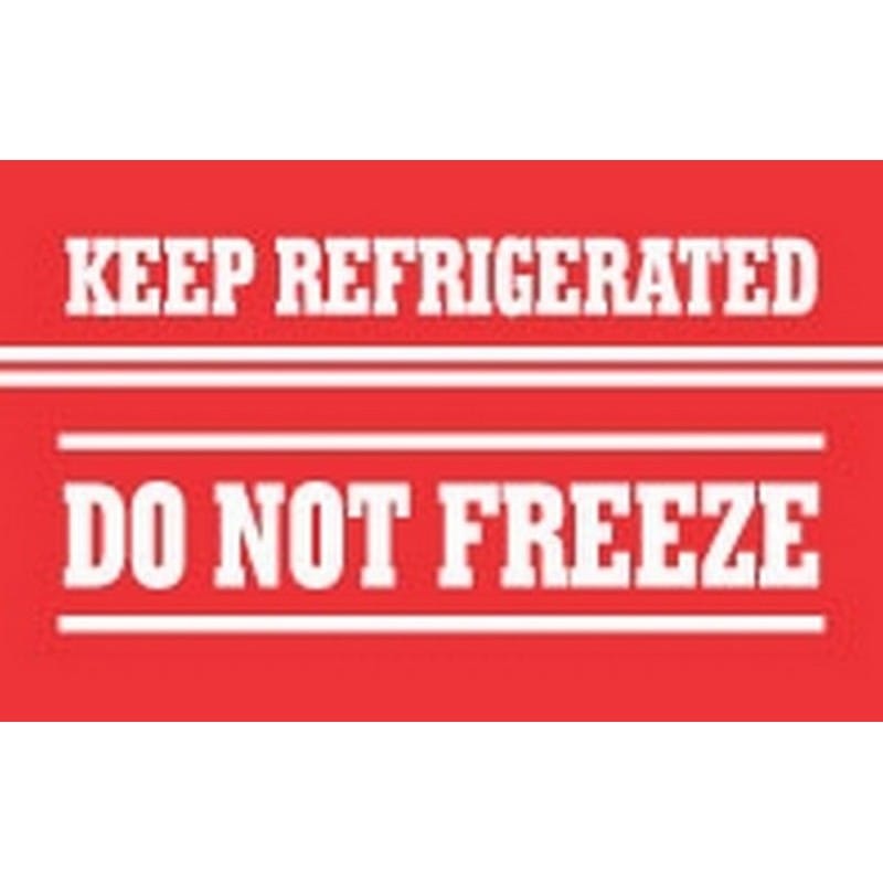 3" x 5" Keep Refrigerated Do Not Freeze Labels (500 per Roll)