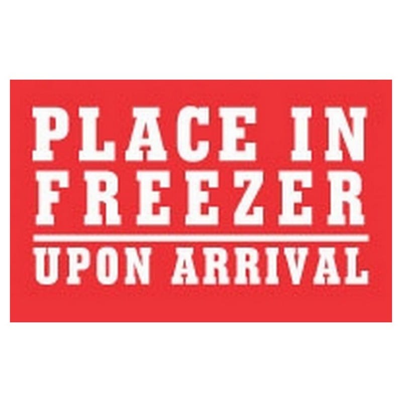 3" x 5" Place In Freezer Upon Arrival Labels (500 per Roll) - Image 2