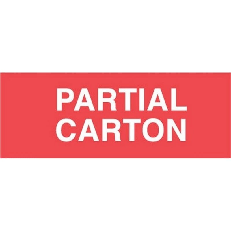 2" x 6" Partial Carton Labels (500 per Roll)