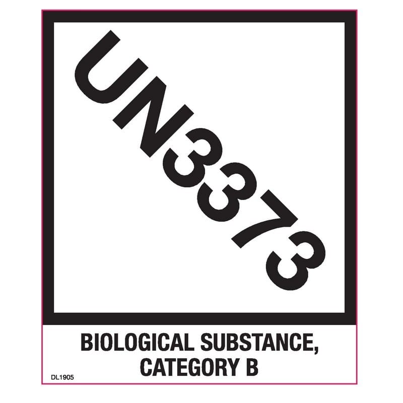 4-3/4" x 4 Biological Substance, Category B "UN3373" (500 per Roll)