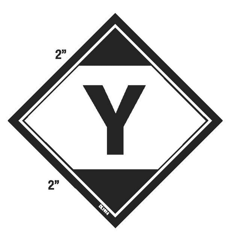 2" x 2" Limited Quantity Labels, "Y" Printed (500 per Roll)