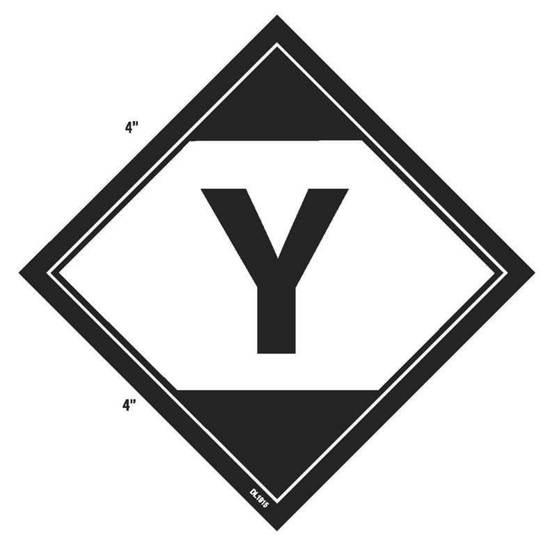 4" x 4" Limited Quantity Labels, "Y" Printed (500 per Roll)