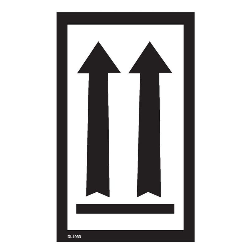 3" x 5" Arrows Up Labels (500 per Roll)