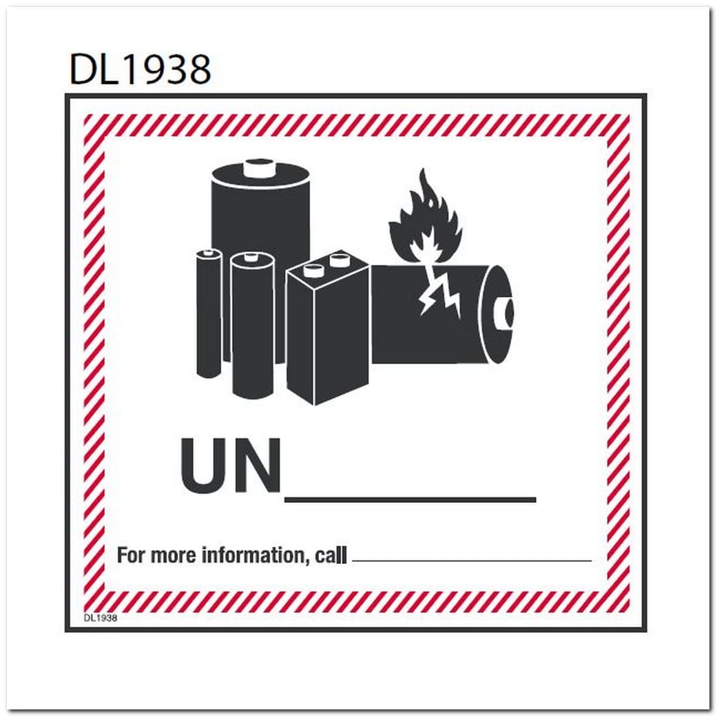 4-5/8" x 5" Blank Lithium Battery Labels (500 per Roll)
