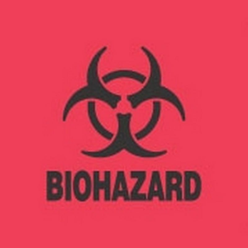 2" x 2" Biohazard Labels (500 per Roll) - Image 2