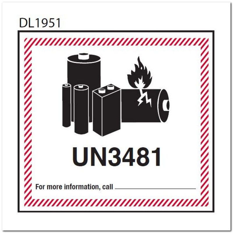 4-5/8" x 5" UN3481 Label – Custom Lithium Battery Shipping Labels (500/Roll)
