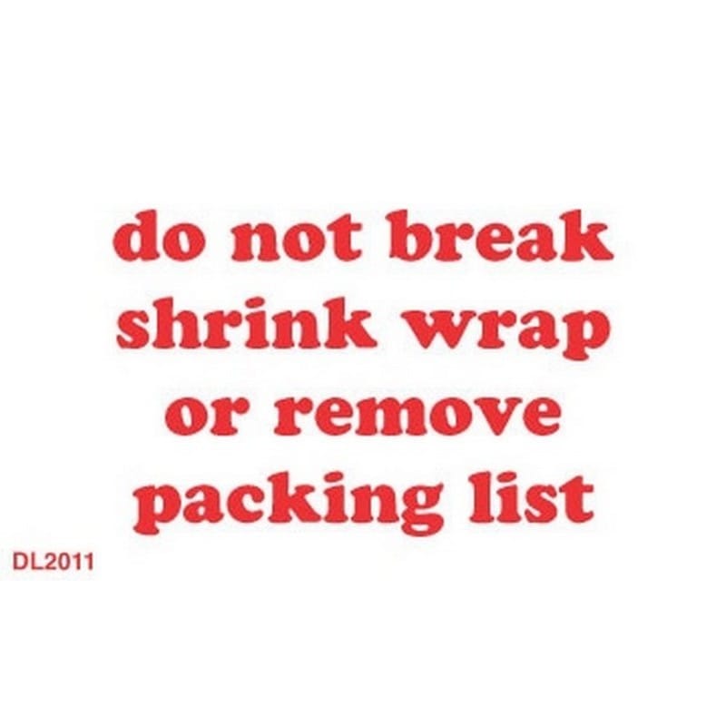 3" x 5" Do Not Break Shrink Wrap or Remove Packing List Labels (500 per Roll) - Image 2