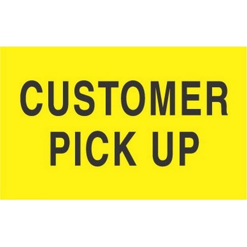 3" x 5" Customer Pick Up Labels (500 per Roll)