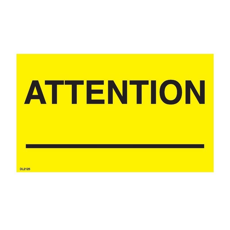 3" x 5" Attention Labels (500 per Roll)