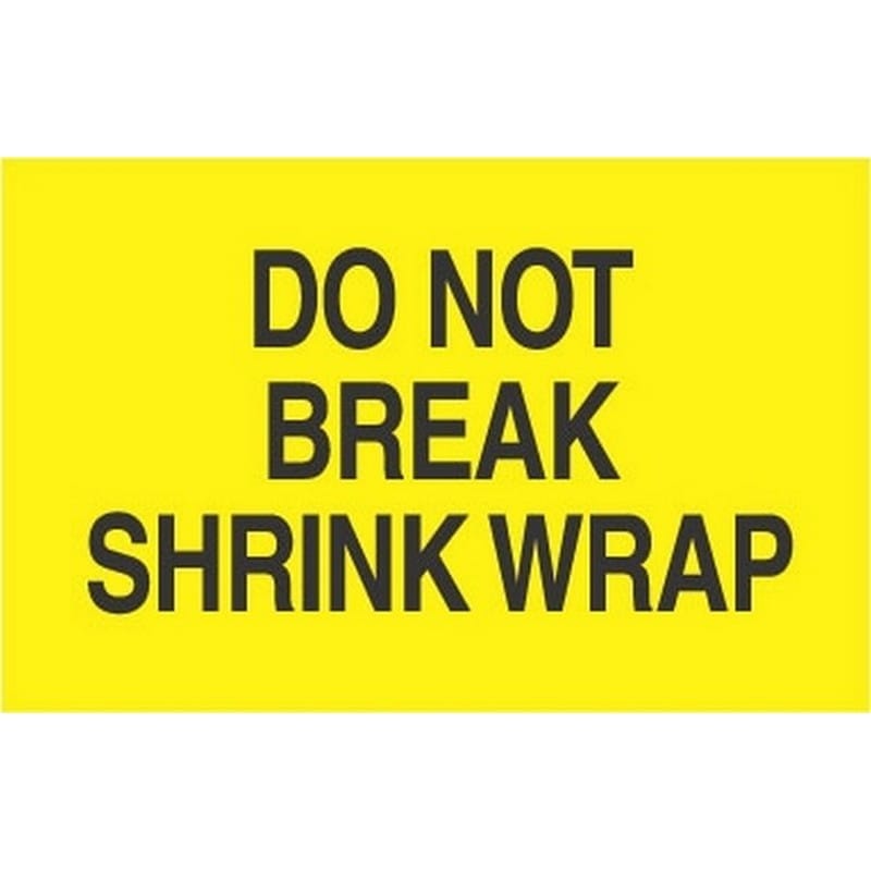 3" x 5" Do Not Break Shrink Wrap Labels (500 per Roll) - Image 2