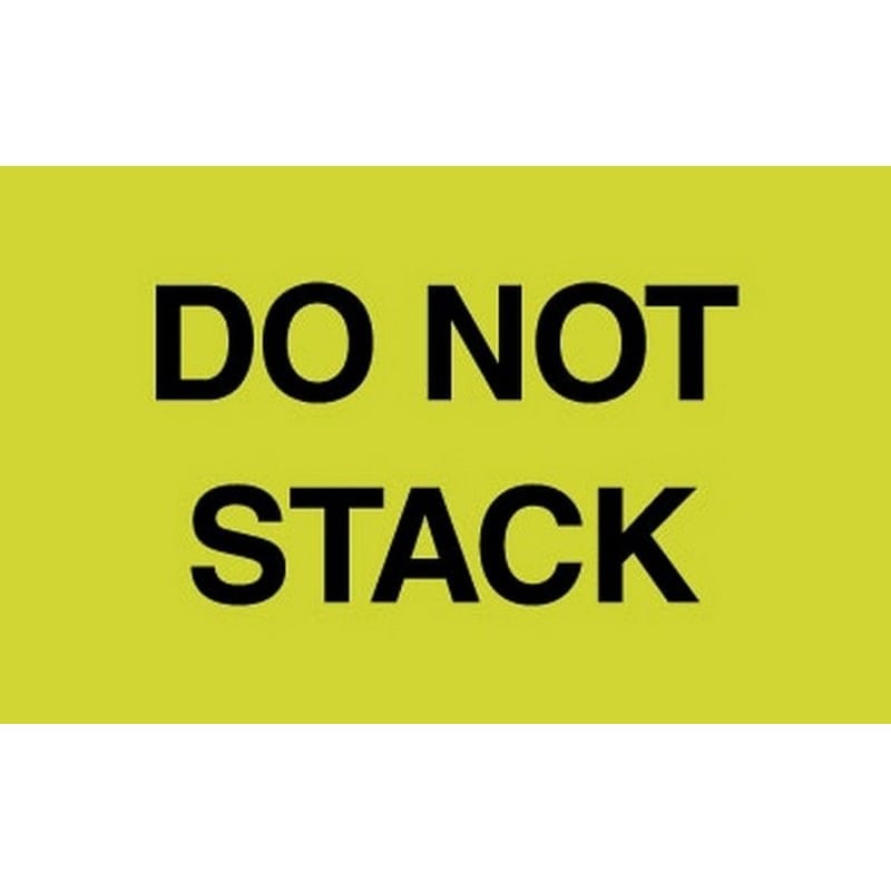3" x 5" Do Not Stack Labels (500 per Roll)