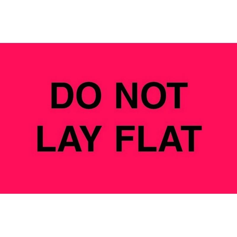 3" x 5" Do Not Lay Flat Labels (500 per Roll)