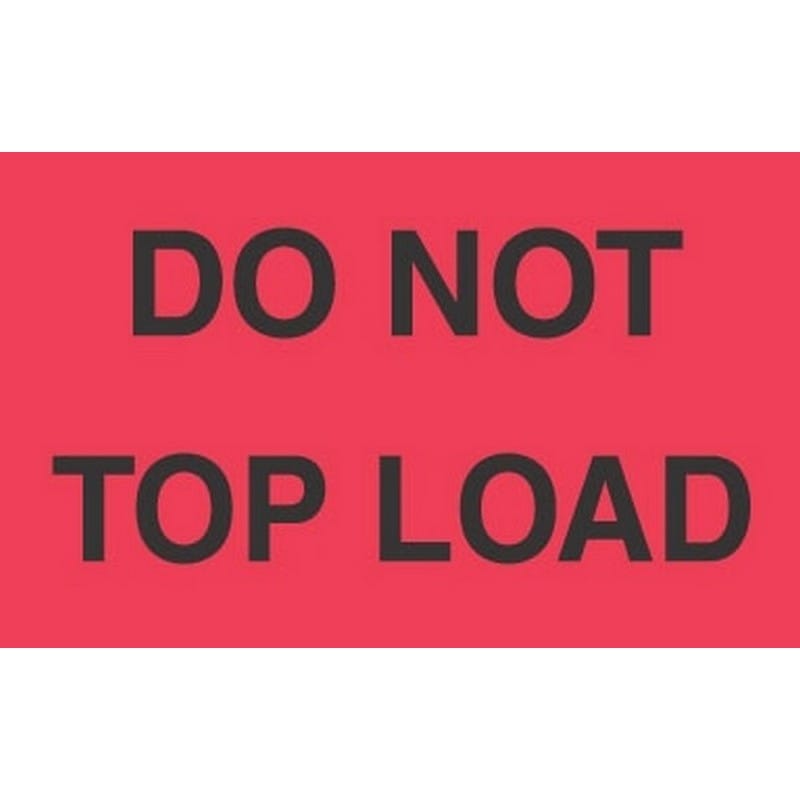 3" x 5" Do Not Top Load Labels (500 per Roll) - Image 2