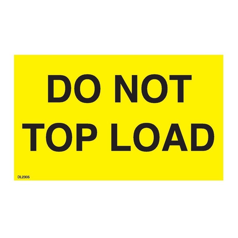 3" x 5" Do Not Top Load Labels (500 per Roll)