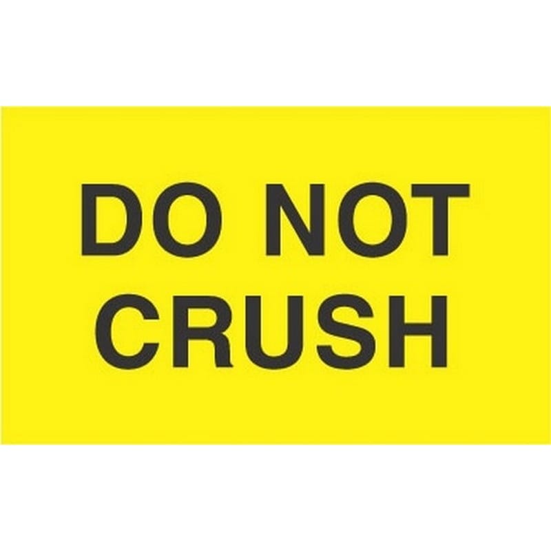 3" x 5" Do Not Crush Labels (500 per Roll) - Image 2