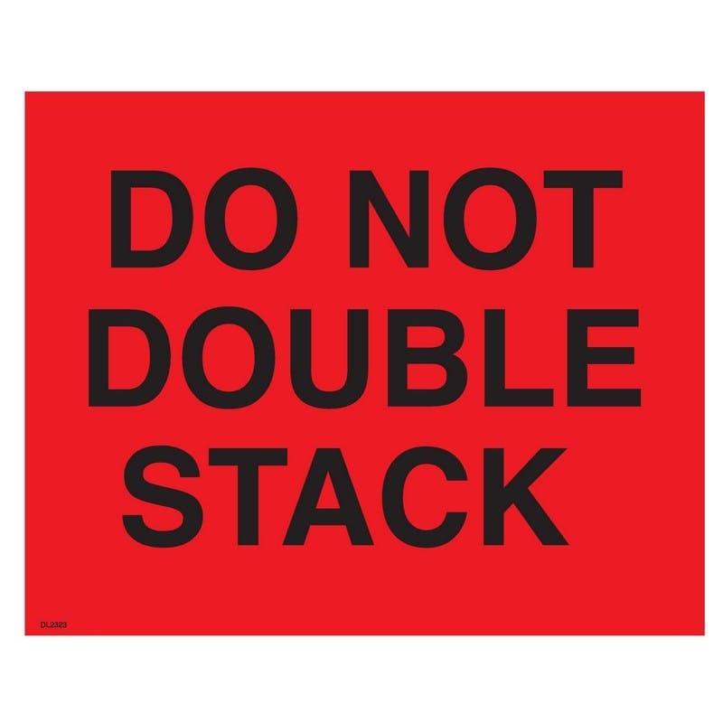 8" x 10" Do Not Double Stack Labels (250 per Roll)
