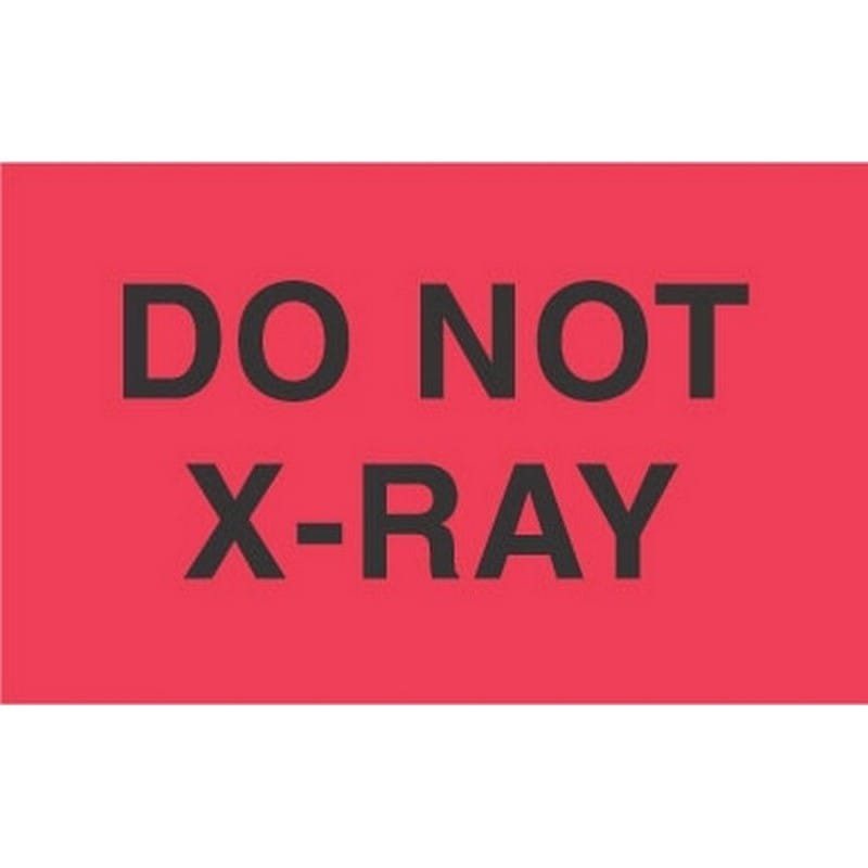 3" x 5" Do Not X-Ray Labels (500 per Roll)