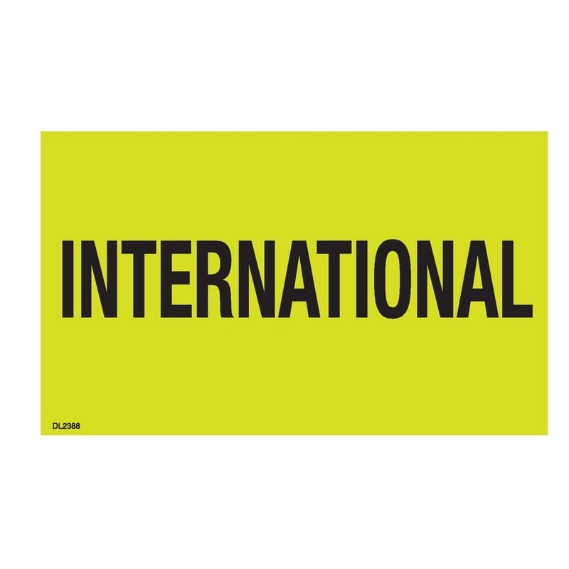 3" x 5" International labels (500 per Roll)