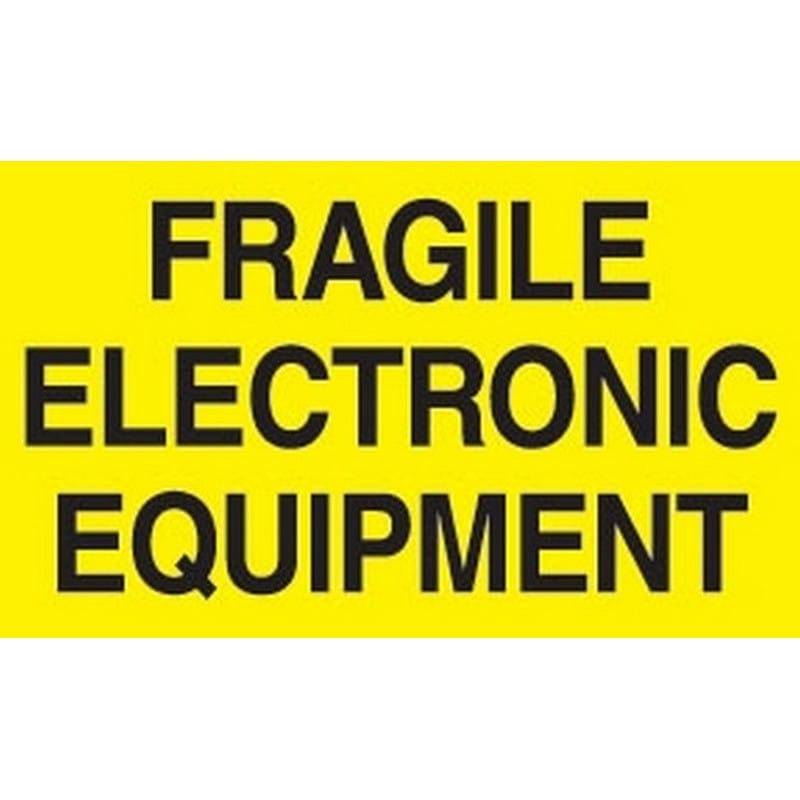 3" x 5" Fragile Electronic Equipment Labels (500 per Roll) - Image 2