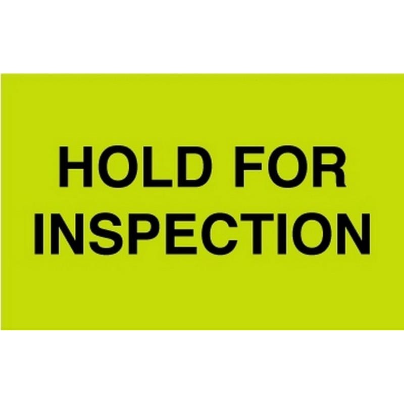 3" x 5" Hold For Inspection Labels (500 per Roll) - Image 2