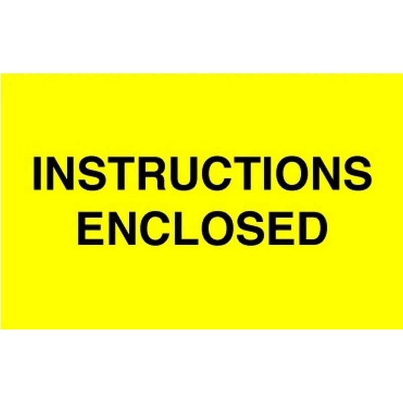 3" x 5" Instructions Enclosed Labels (500 per Roll) - Image 2