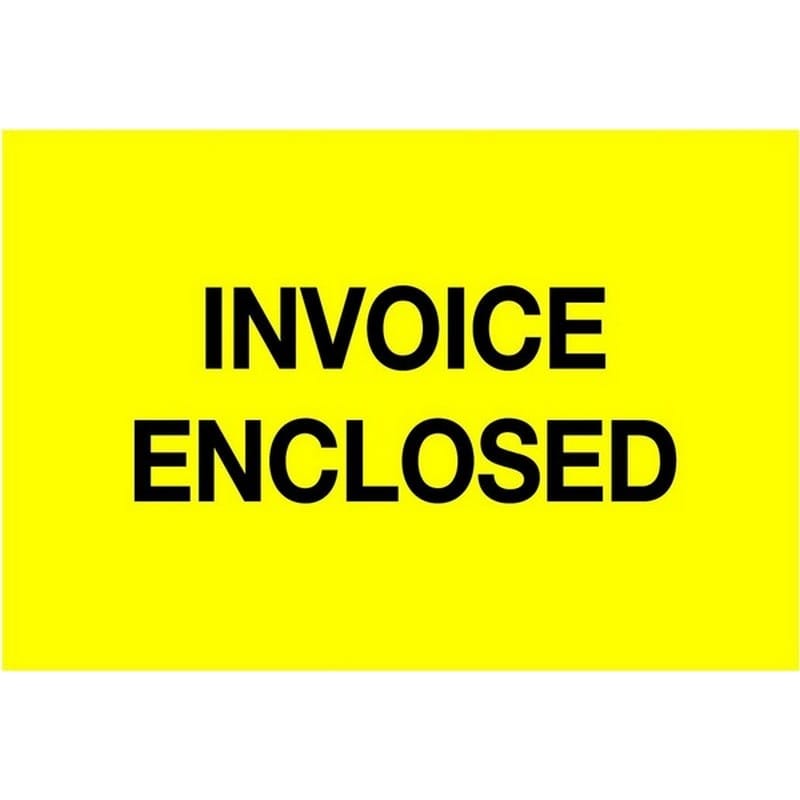 3" x 5" Invoice Enclosed Labels (500 per Roll) - Image 2