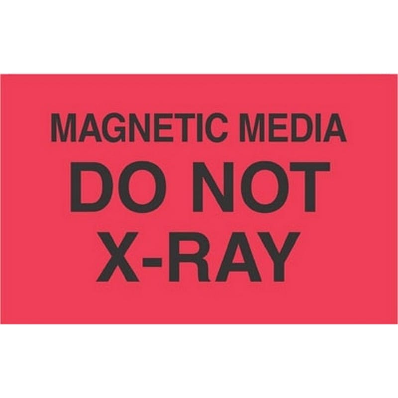 3" x 5" Magnetic Media Do Not X-Ray Labels (500 per Roll) - Image 2