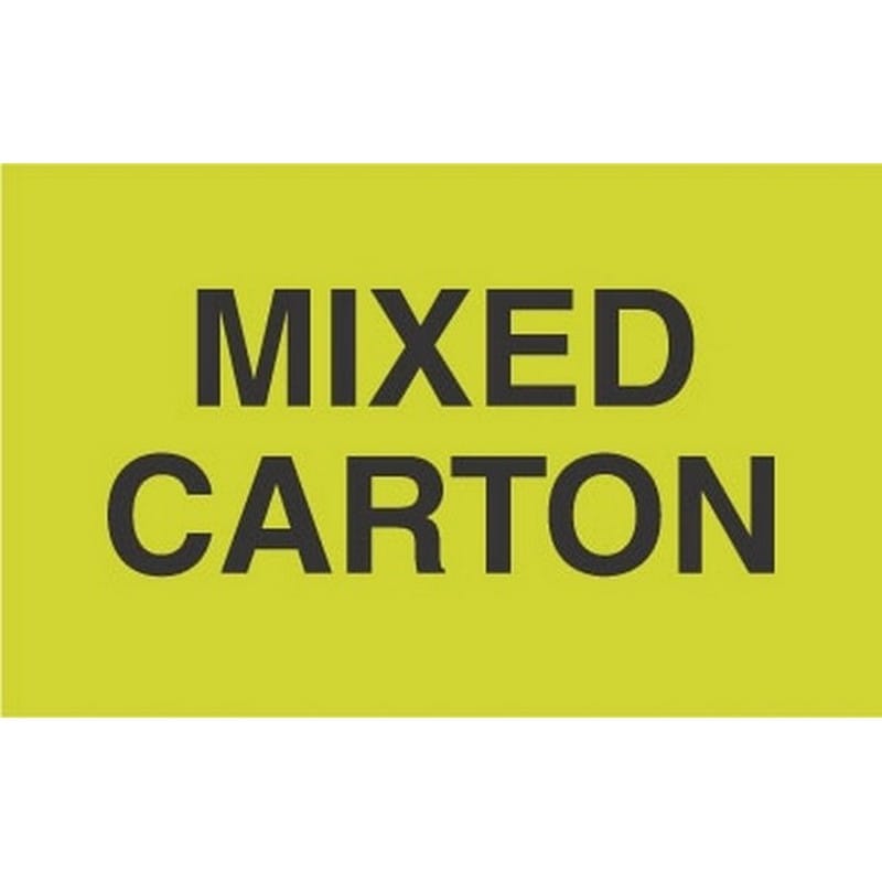 3" x 5" Mixed Carton Labels (500 per Roll) - Image 2