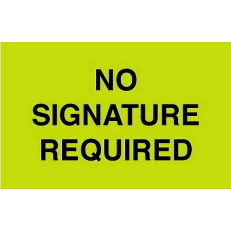 3" x 5" No Signature Required Labels (500 per Roll) - Image 2