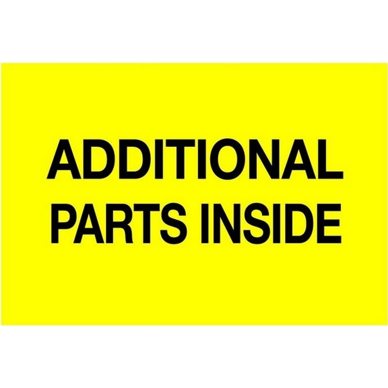 3" x 5" Additional Parts Inside Labels (500 per Roll)