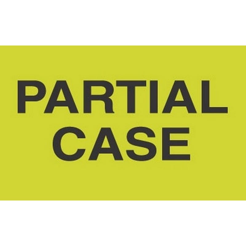 2" x 3" Partial Case Labels (500 per Roll)