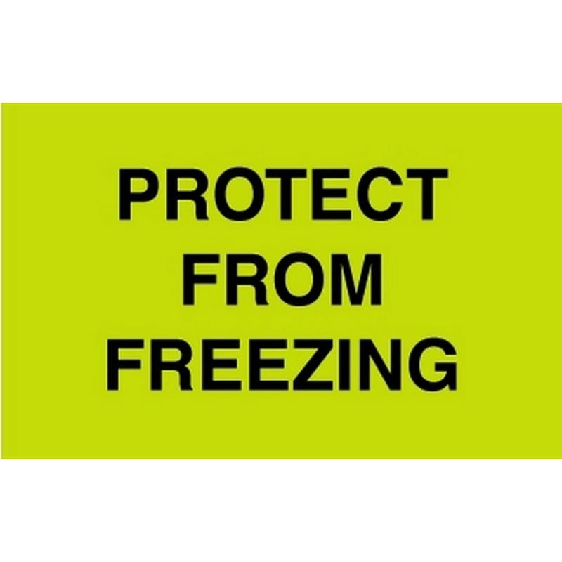 3" x 5" Protect From Freezing Labels (500 per Roll)