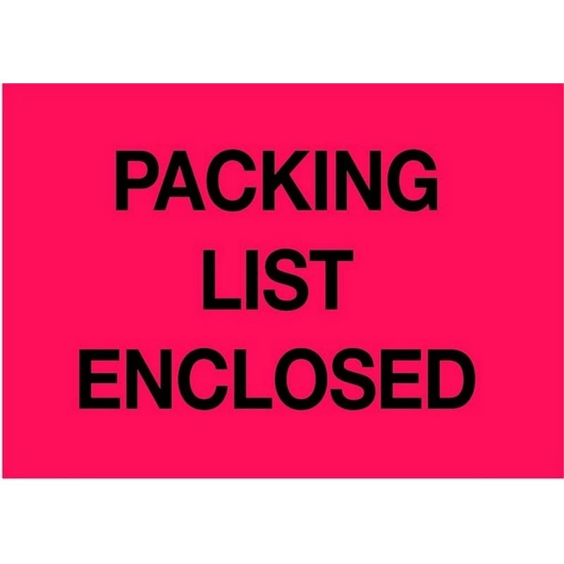 2" x 3" Packaging List Enclosed Labels (500 per Roll)