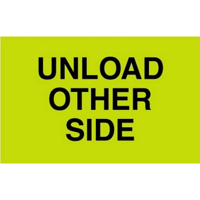 3" x 5" Unload Other Side Labels (500 per Roll) - Image 2