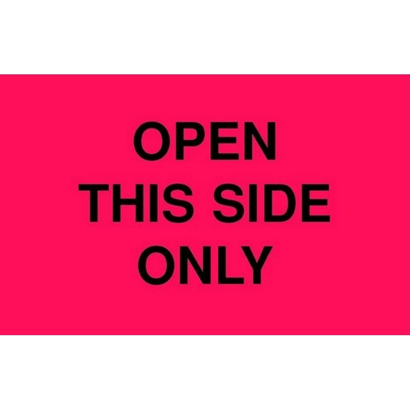 3" x 5" Open This Side Only Labels (500 per Roll) - Image 2