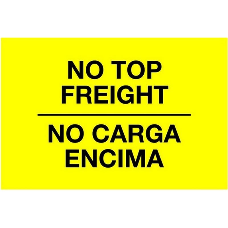 3" x 5" No Top Freight Bilingual Labels (500 per Roll)