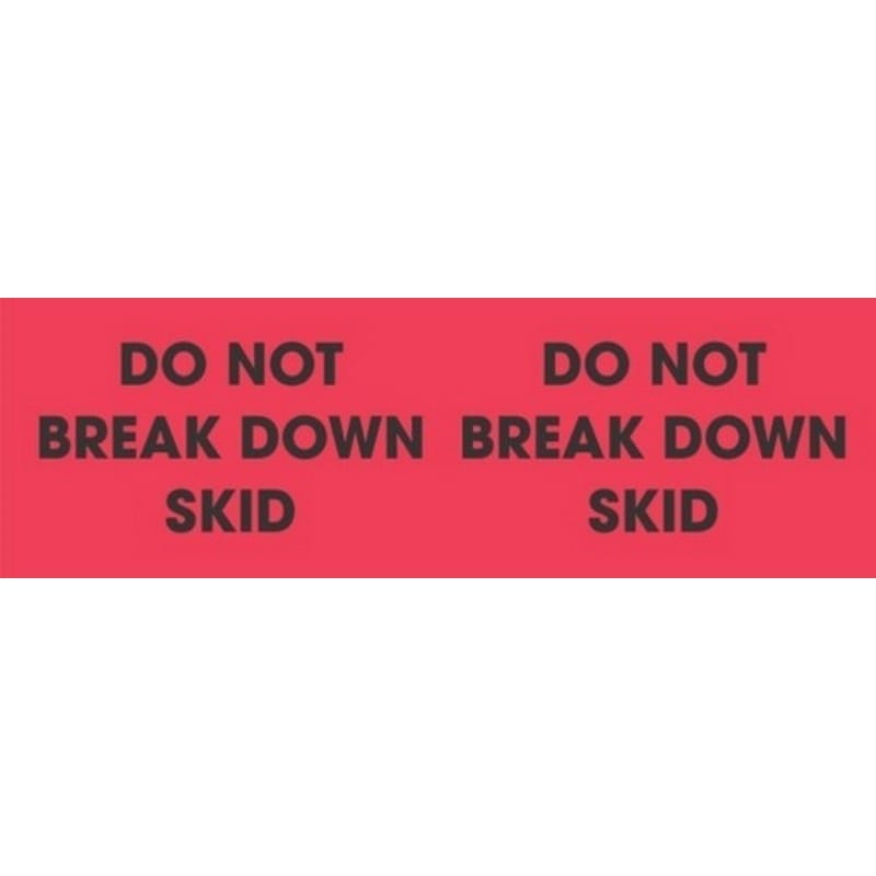 3" x 10" Do Not Break Down Skid Labels (500 per Roll) - Image 2