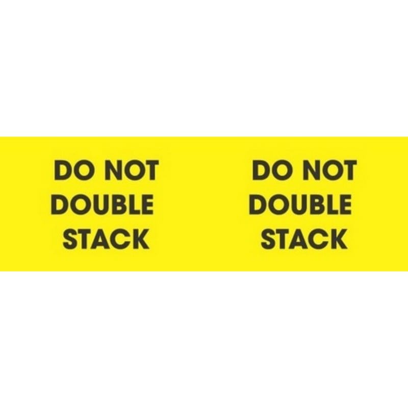 3" x 10" Yellow Do Not Double Stack Labels (500 per Roll)