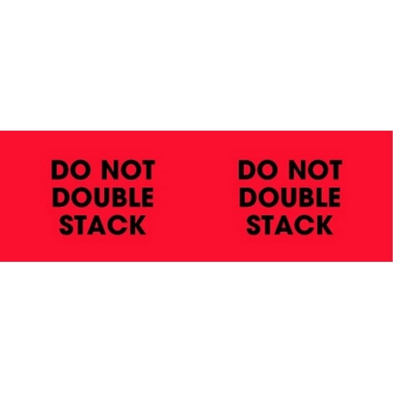 3" x 10" Red Do Not Double Stack Labels (500 per Roll)