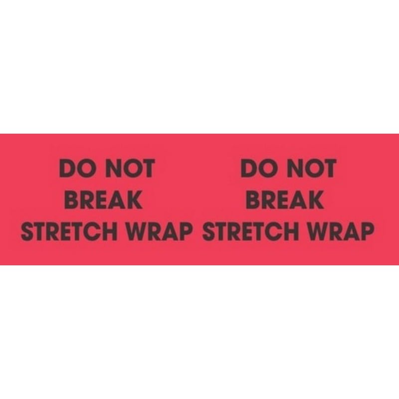 3" x 10" Do Not Break Stretch Wrap Labels (500 per Roll)