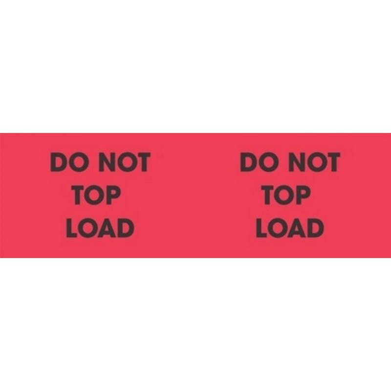 3" x 10" Red Do Not Top Load Labels (500 per Roll) - Image 2