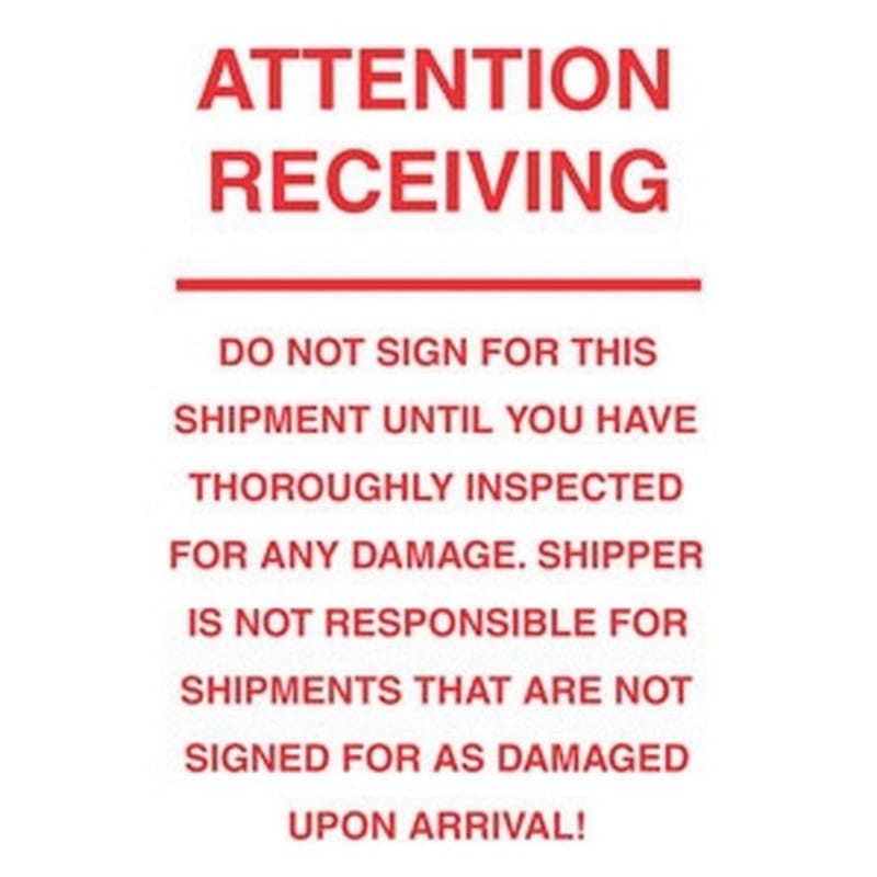 6" x 10" Attention Receiving Shipping Labels – 250 per Roll - Image 2