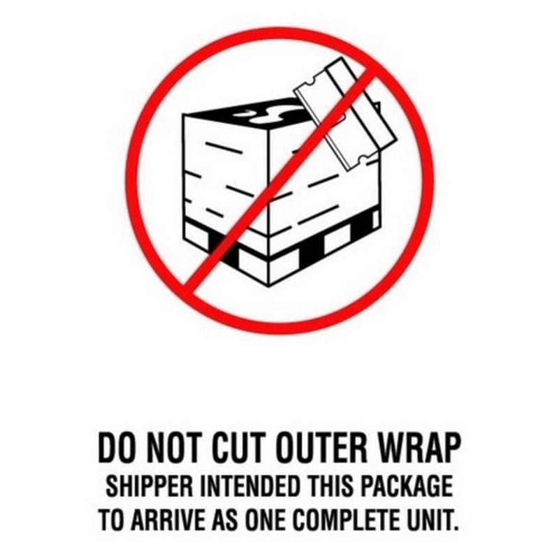 4" x 6" Do Not Cut Outer Wrap Labels (500 per Roll) - Image 2