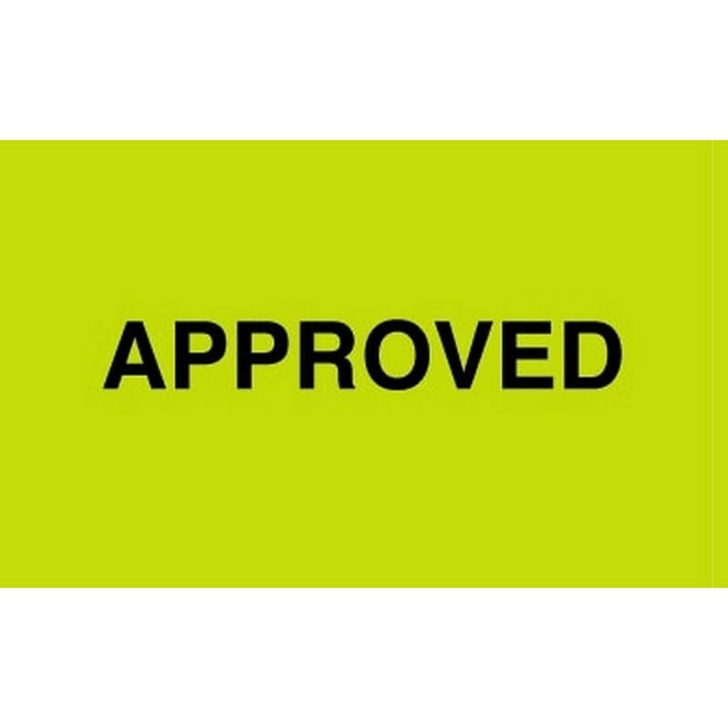 3" x 5" Approved Labels (500 per Roll) - Image 2