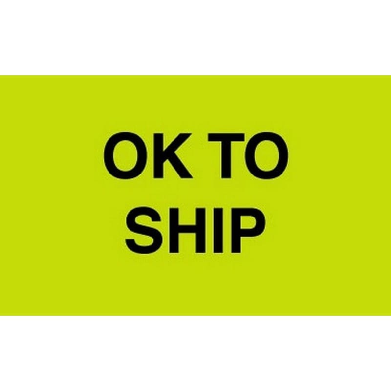 1-3/8" x 2" Ok To Ship Labels (500 per Roll) - Image 2