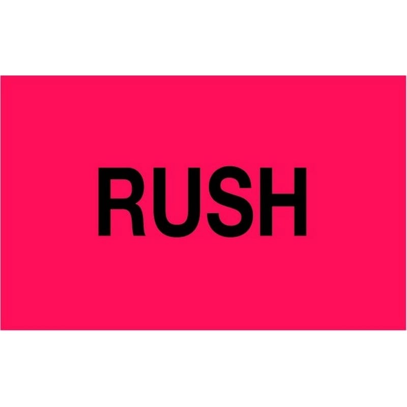 3" x 5" Rush Labels (500 per Roll)