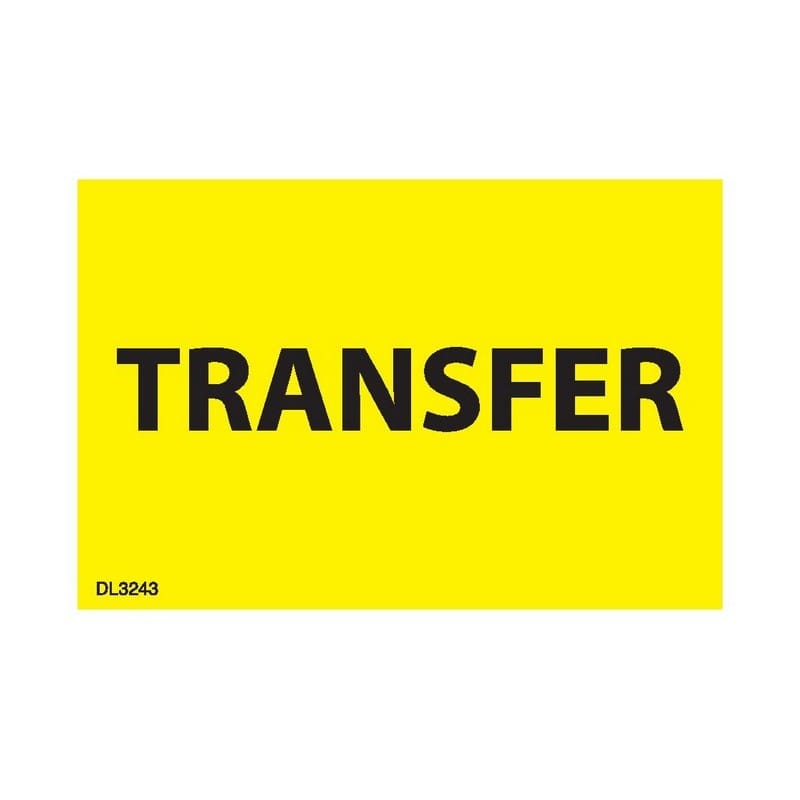 2" x 3" Transfer labels (500 per Roll)