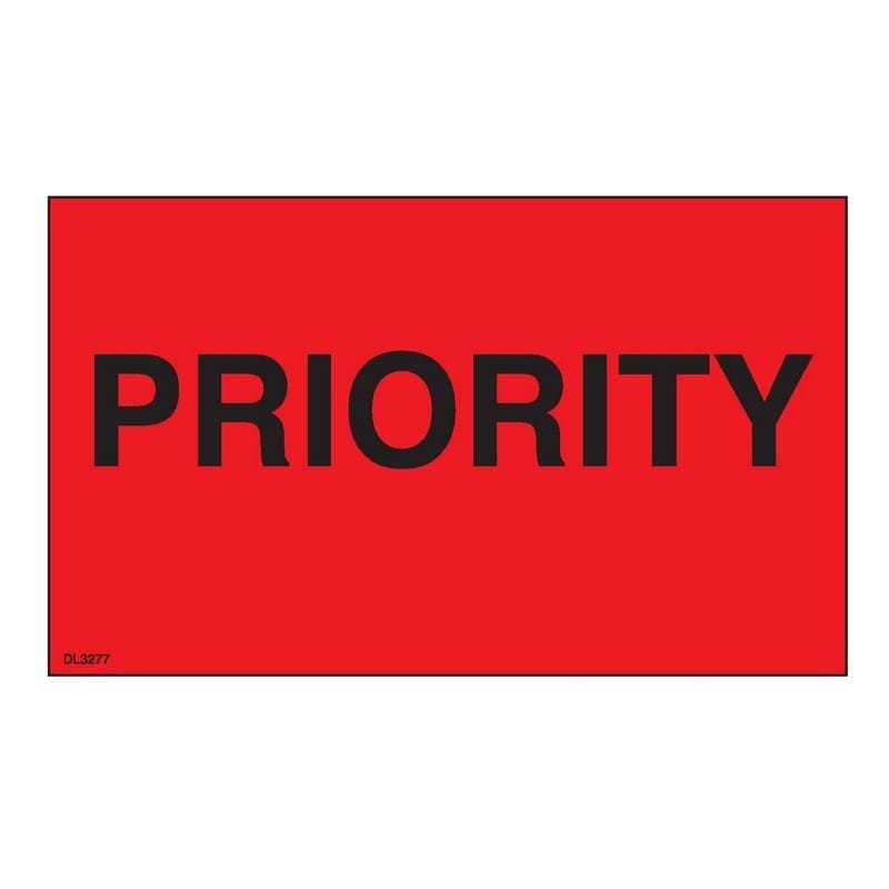 3" x 5" Priority labels (500 per Roll)