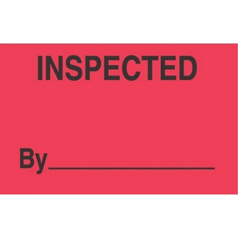 3" x 5" Inspected By ____ Labels (500 per Roll)