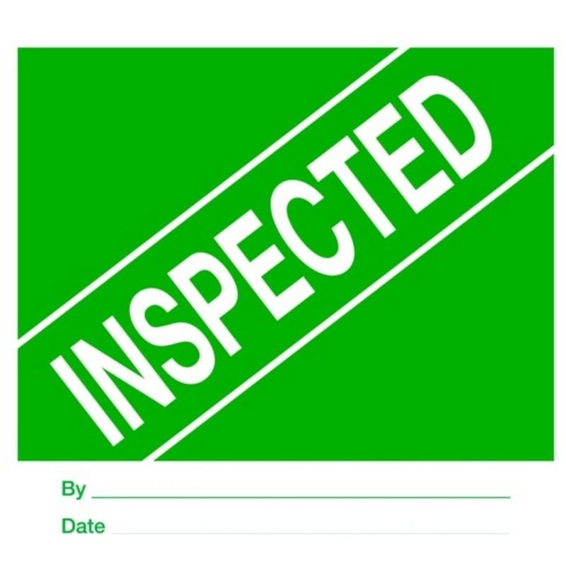 4" x 4" Inspected Labels — Inspection Labels, 500/Roll